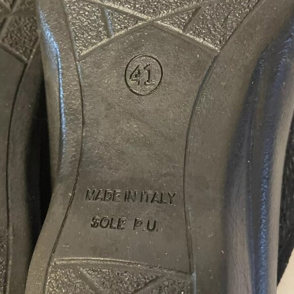 Flexus By Spring Step Italy Vera Pelle Slip On Slides Size - 9.5-10 USA. Black - Picture 9 of 11